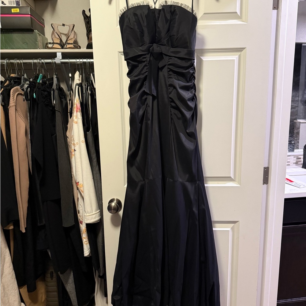 Xscape Black Strapless Gown